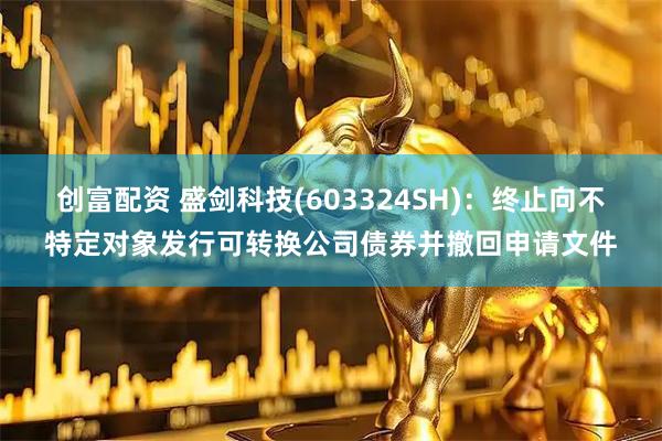创富配资 盛剑科技(603324SH)：终止向不特定对象发行可转换公司债券并撤回申请文件
