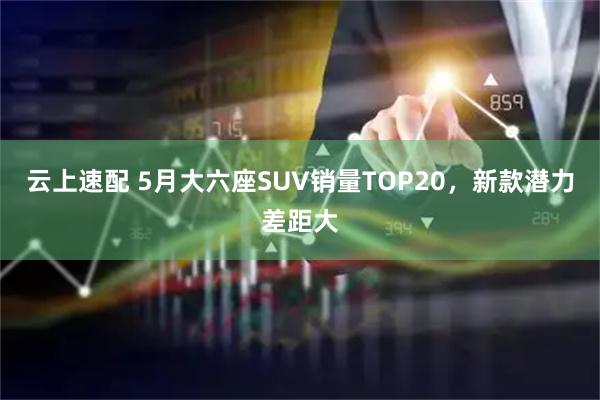 云上速配 5月大六座SUV销量TOP20，新款潜力差距大